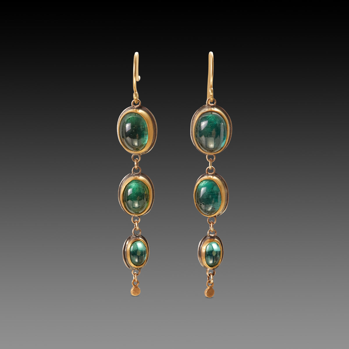 Smooth Ombre Tourmaline Earrings