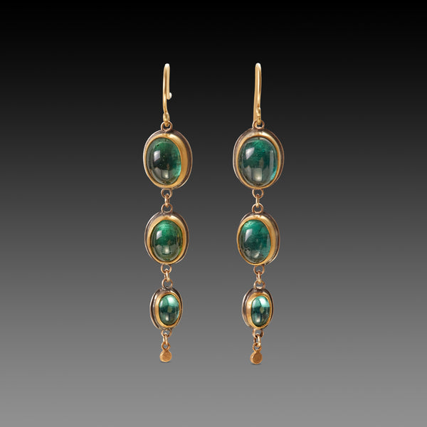 Smooth Ombre Tourmaline Earrings