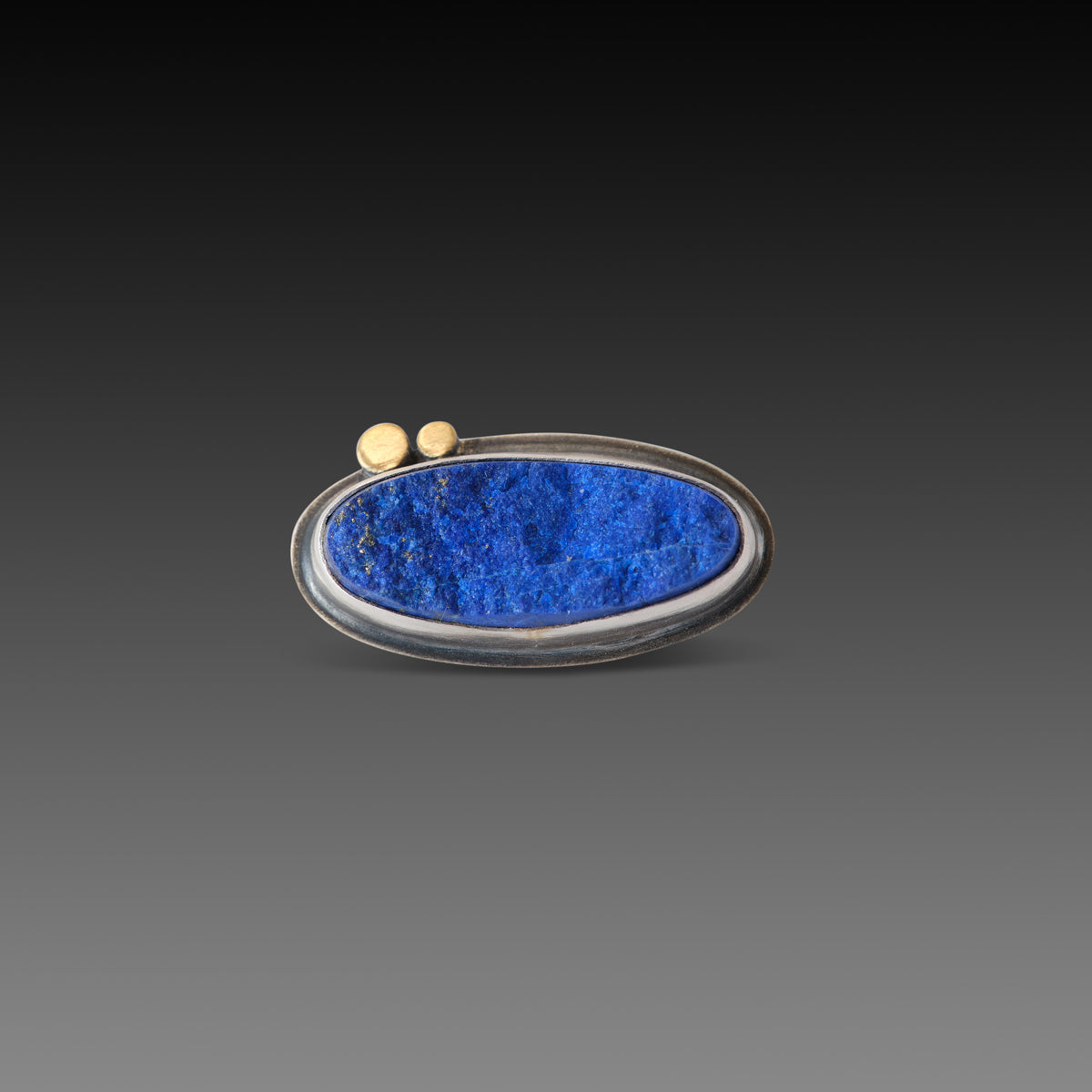 Elliptical Lapis Surface Ring