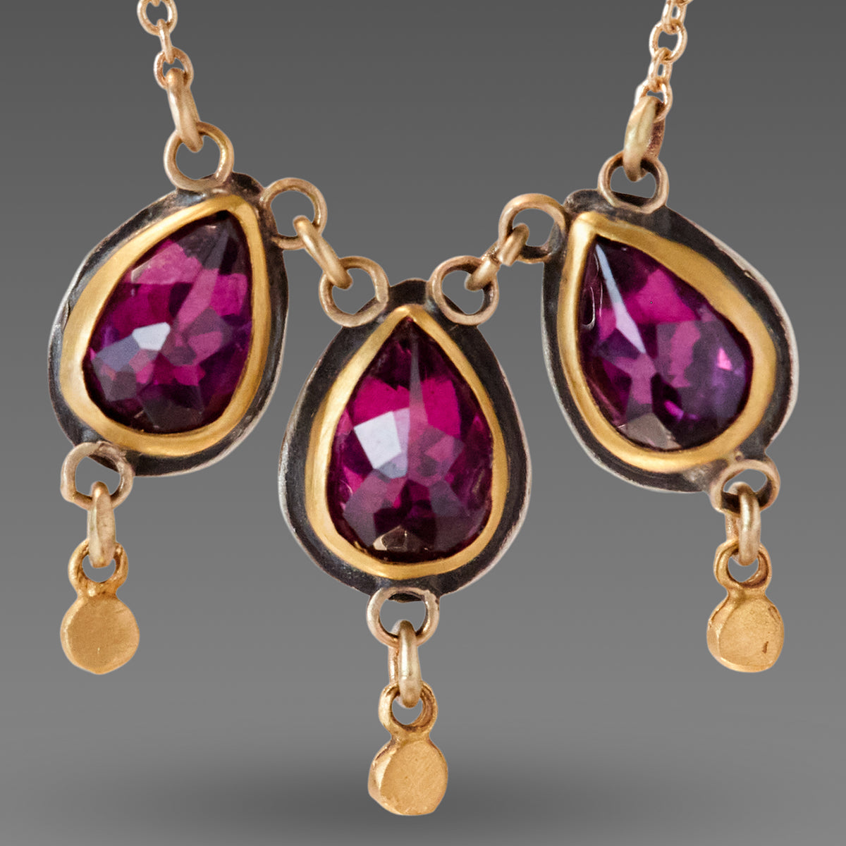 Garnet Necklace in 10K Yellow Gold – Ann-Louise Jewellers