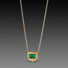 Emerald Necklace with Diamond Trio