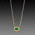 Emerald Necklace with Diamond Trio