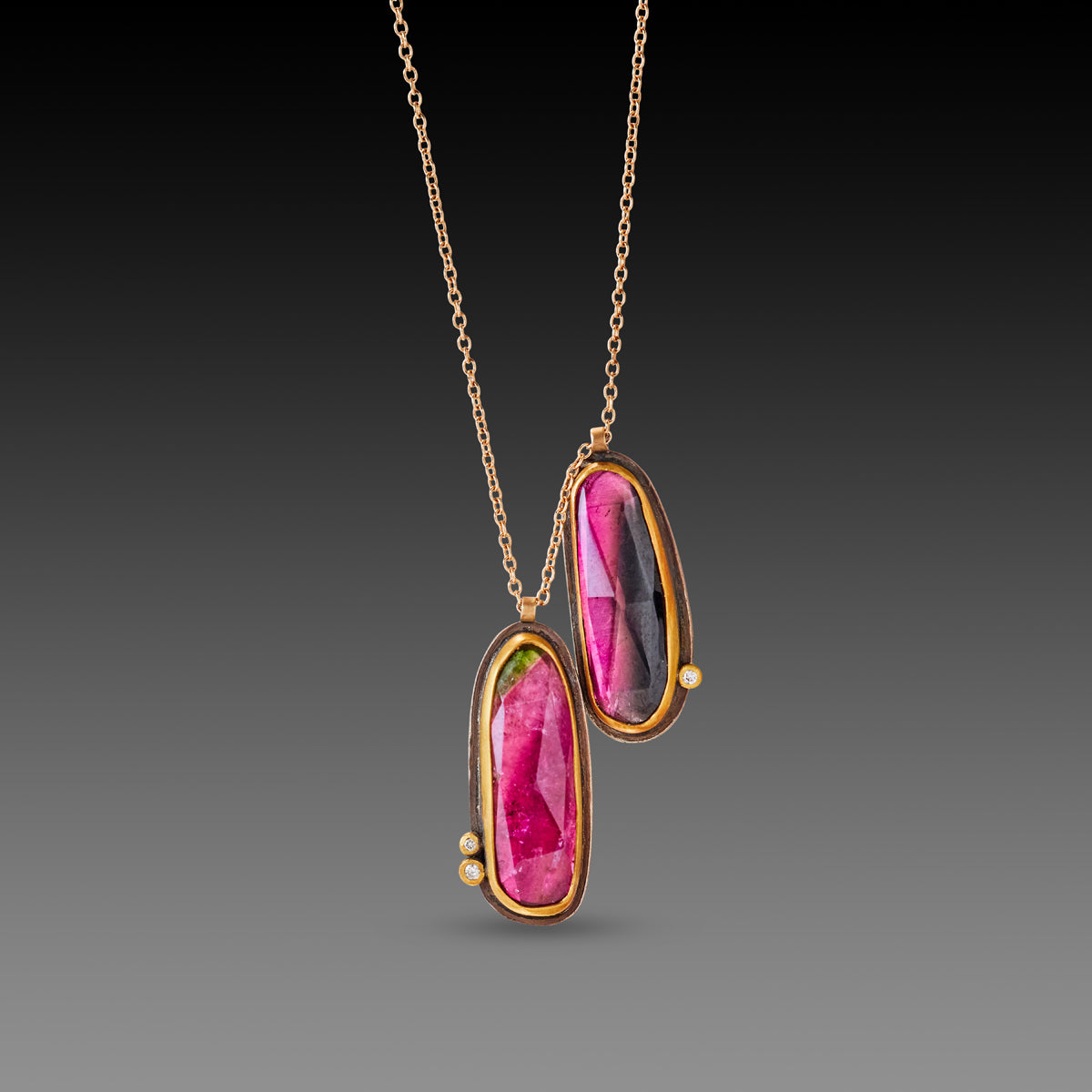 Double Watermelon Tourmaline Necklace