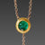 Delicate Emerald Necklace with Gold Drop