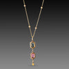 Delicate Pink & Blue Spinel Necklace