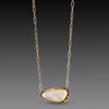 Rainbow Moonstone Necklace with Paperclip Chain