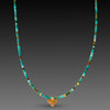 Turquoise Necklace with Gold Trio