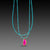 Double Strand Turquoise Necklace with Ruby