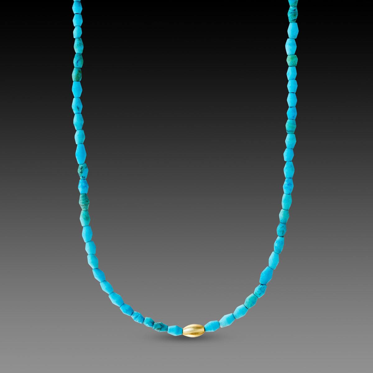 Egyptian Faience &amp; Gold Necklace