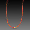 Carnelian Necklace with Gold Rice Bead