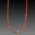 Carnelian Necklace with Gold Rice Bead