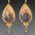 Dendritic Agate Earrings with Gold Trios & Diamonds