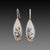 Dendritic Agate Earrings with Gold Dots