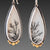 Dendritic Agate Earrings with Gold Dots