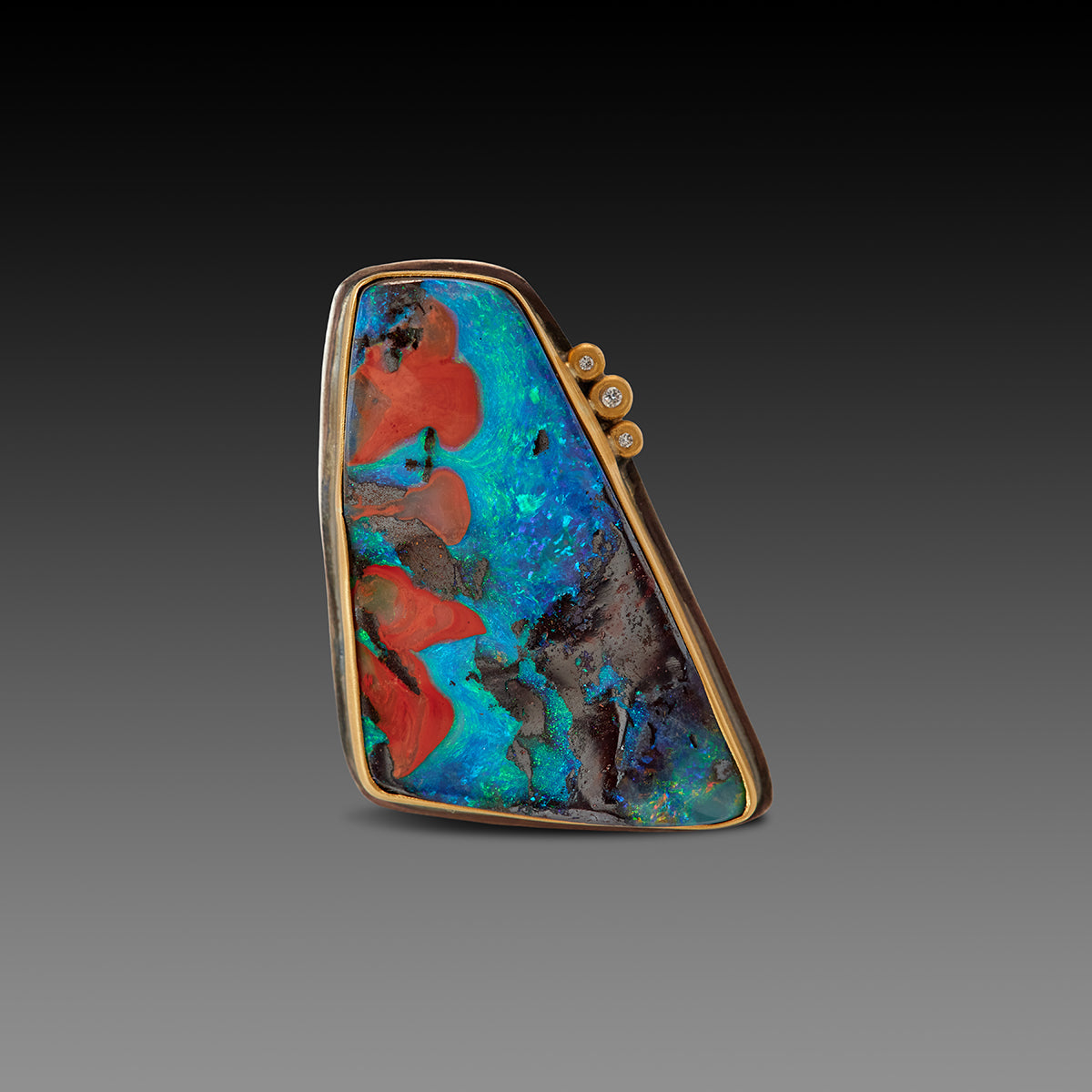 Incredible Boulder Opal Ring