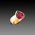 Deep Pink Tourmaline Ring