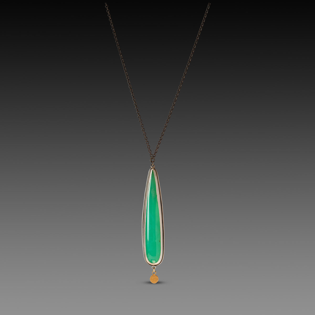 Chrysoprase Teardrop Necklace