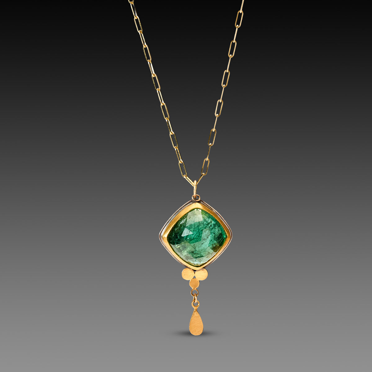 Teal Tourmaline Necklace