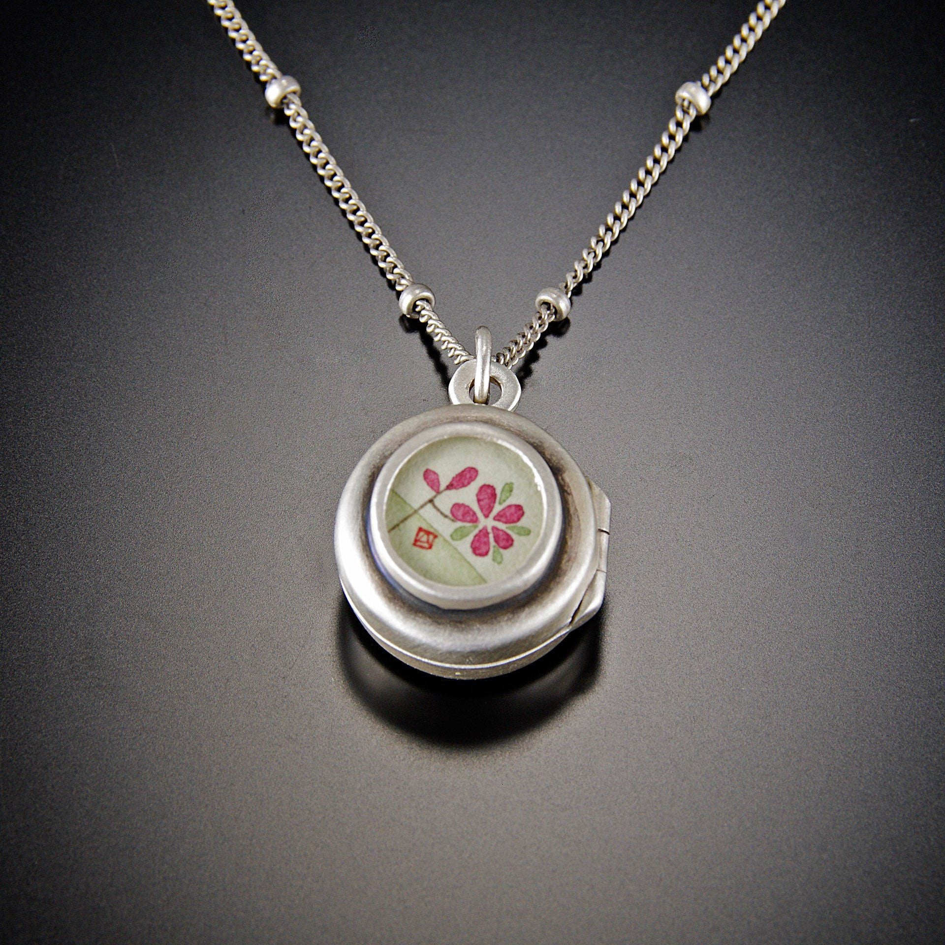 Plum Blossom Tiny Locket