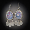 Teardrop Plum Blossom Earring with Oval Disks