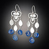 Large Filigree Trio and Oval Earrings with Kyanite