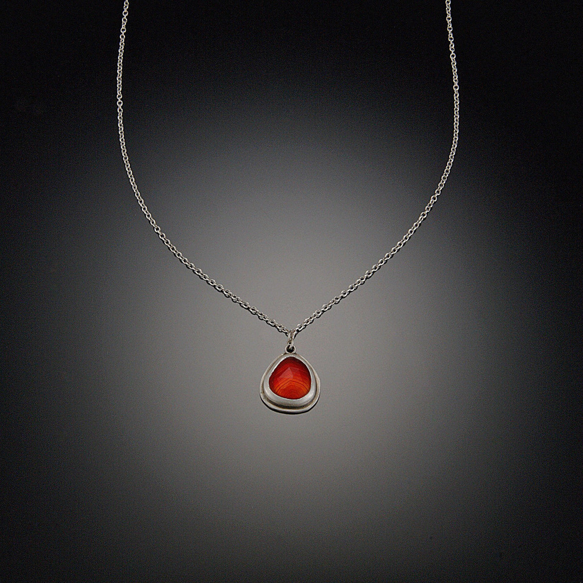 Rose Cut Carnelian Necklace