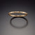 Gold Hammered Band with Eternity Diamonds