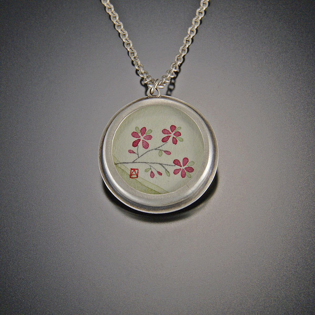 Round Plum Blossom Necklace