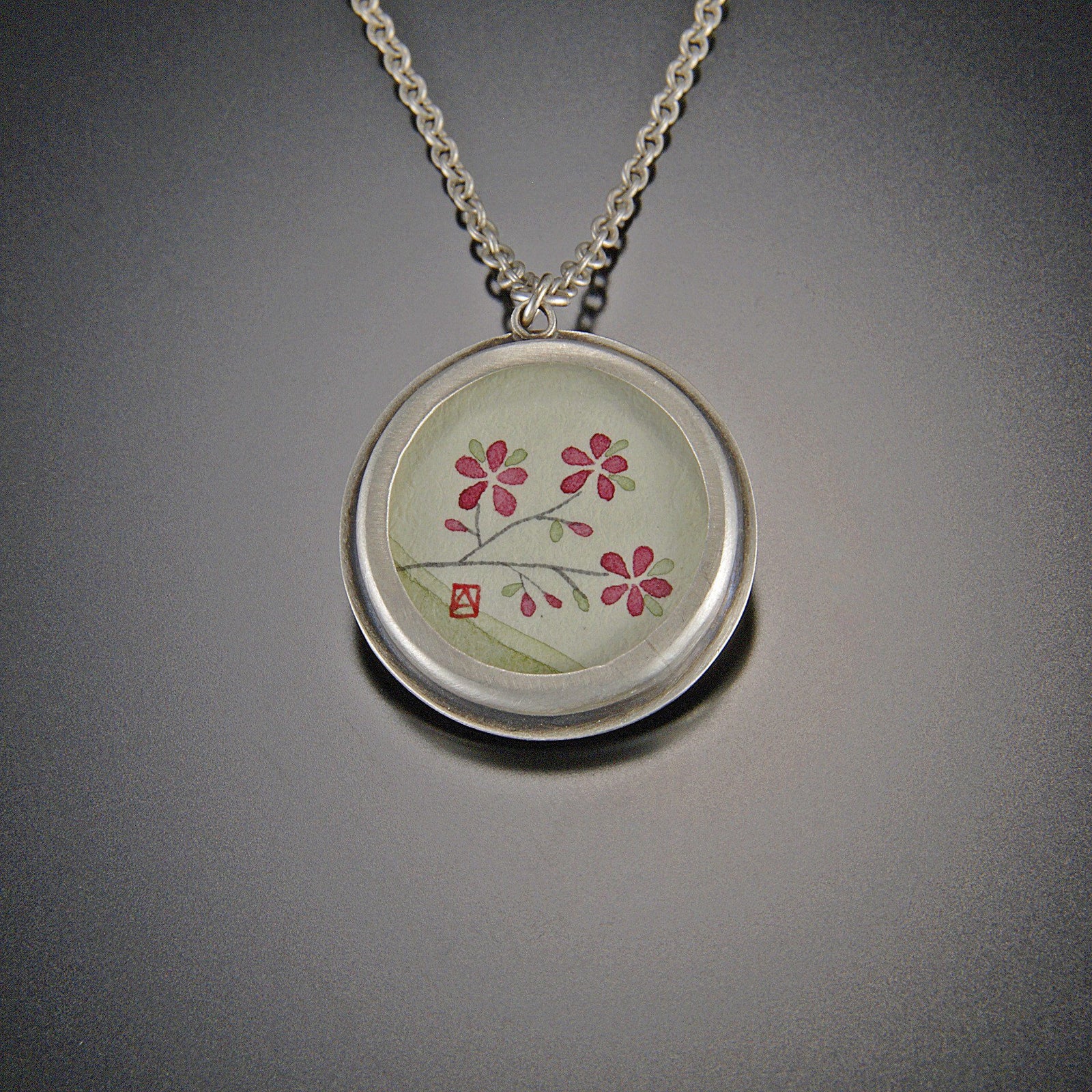 Round Plum Blossom Necklace