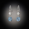 Small Single Disk with Aquamarine Drop Earrings