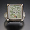 Small Square Spring Maple Ring