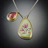 Magnolia Charm Necklace with Pink Tourmaline