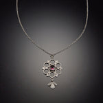 Mandala Necklace with Garnet