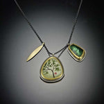 Spring Maple Charm necklace with Green Tourmaline