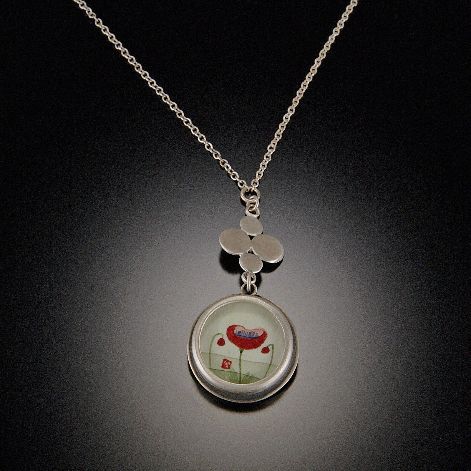 Medium Multi Disk Round Poppy Necklace