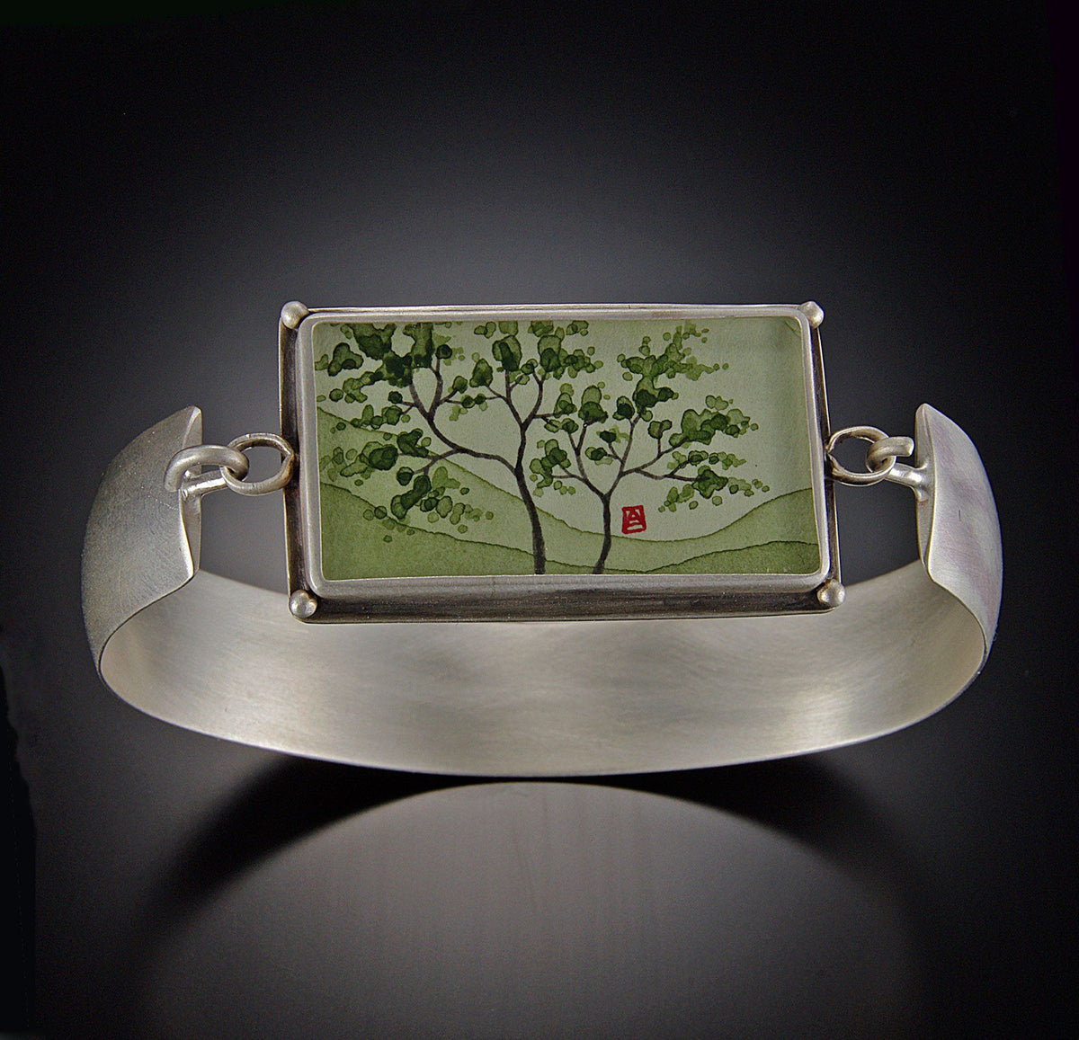 Horizontal Spring Maple Cuff Bracelet
