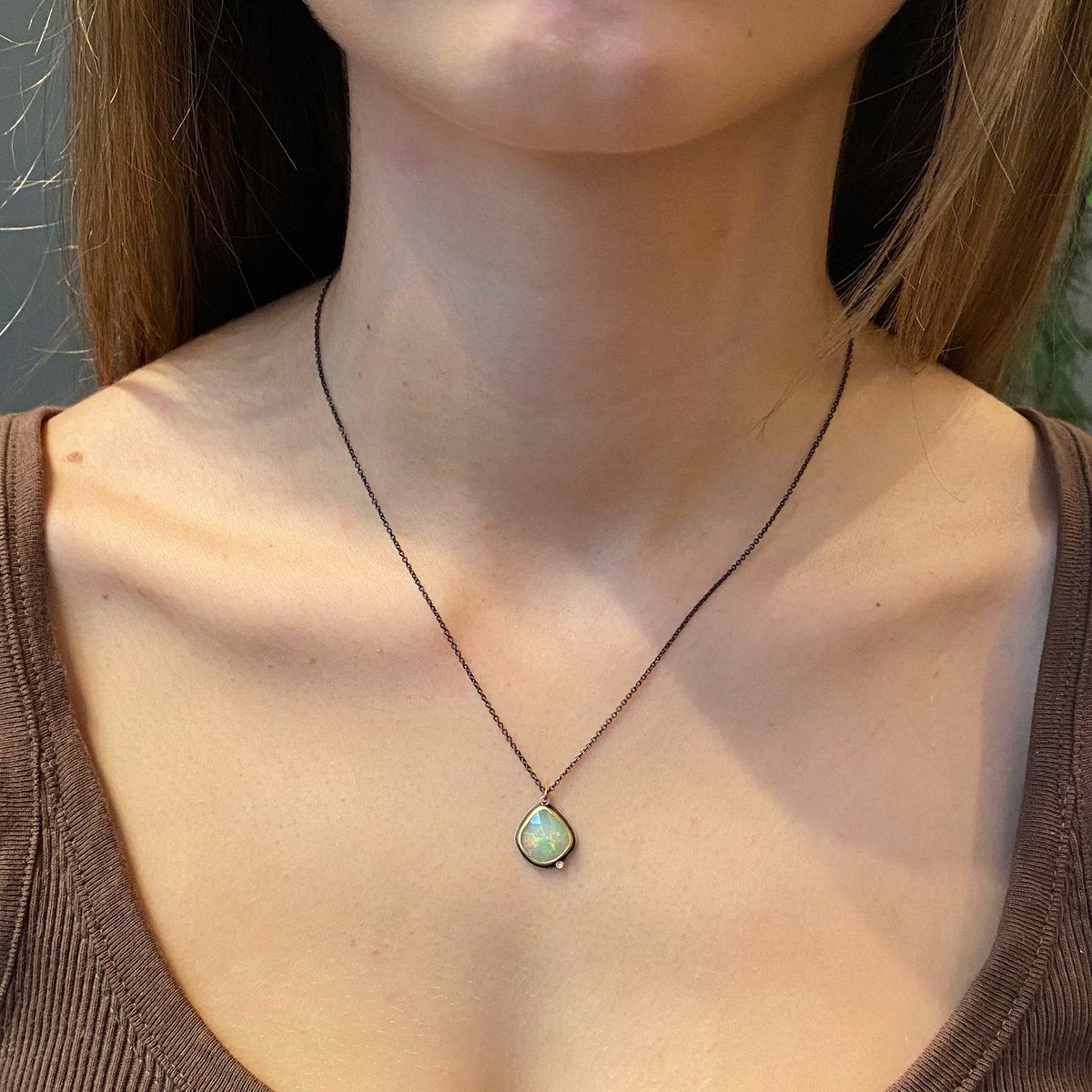Ethiopian Opal Necklace | Australian Opal Pendant | Jordy Jewelry