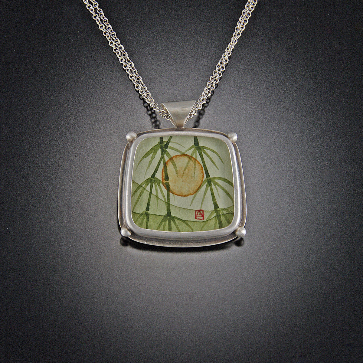 Square Bamboo Necklace