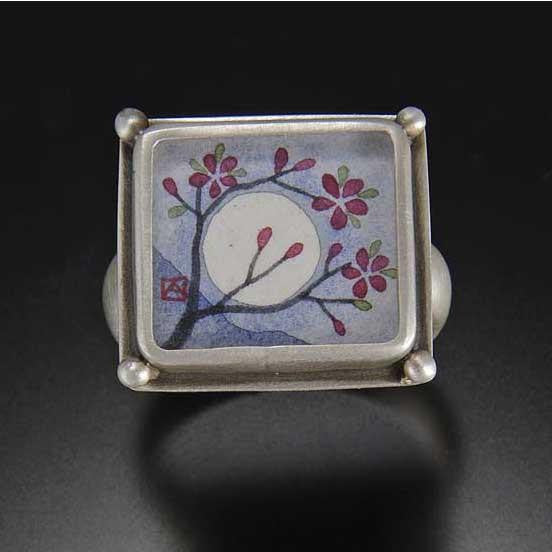 Small Square Plum Blossom Ring