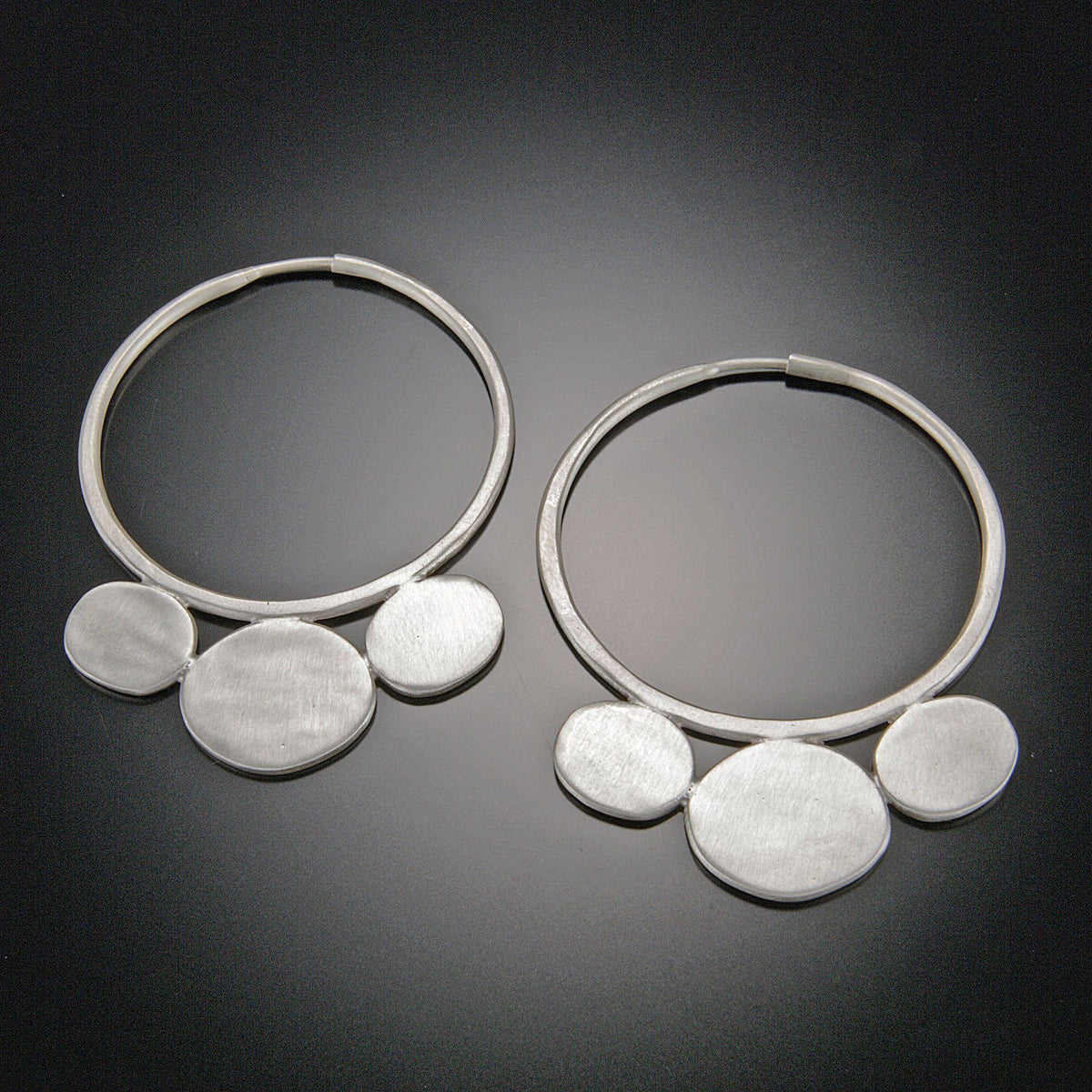 Large Disk Hoop Earrings