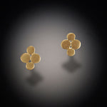 Small Gold Multi Disk Stud Earrings