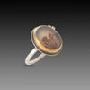 Dendritic Agate Ring with Diamonds