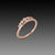 Side Swell Band with Diamonds in Rose Gold