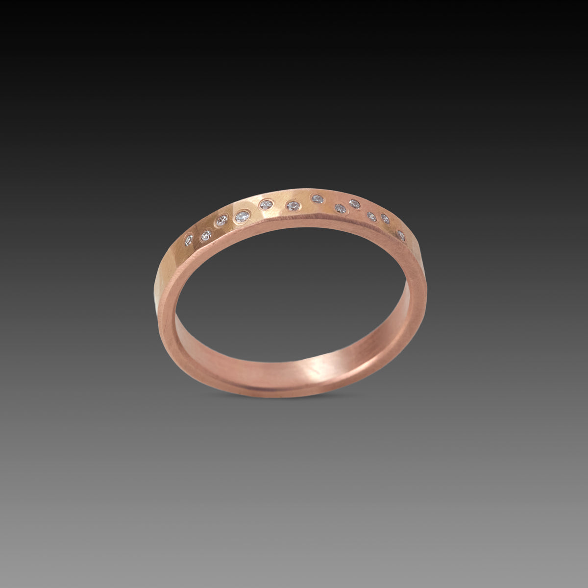 Diamond Sprinkle Band in Rose Gold