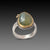 Green Sapphire Ring with Diamonds