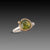 Vesuvianite Ring with Diamond Dot