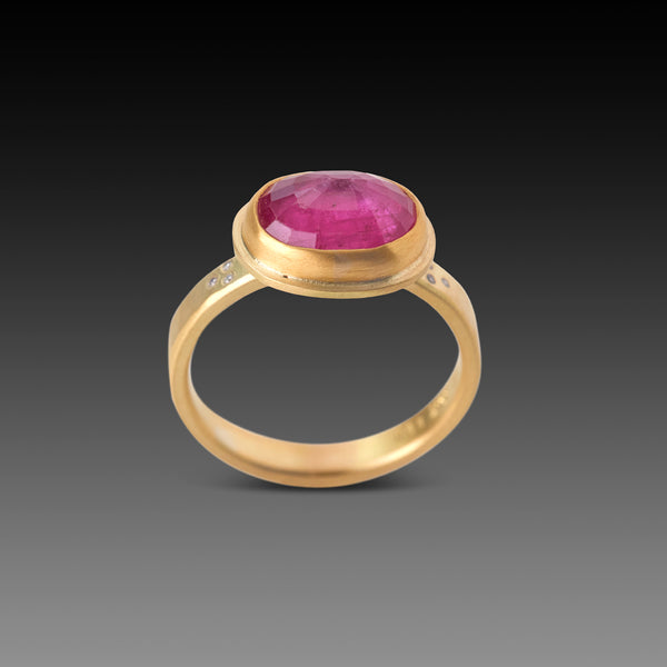 Ruby Ring with Diamonds