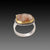 Rose Cut Rutilated Quartz Ring with Diamonds