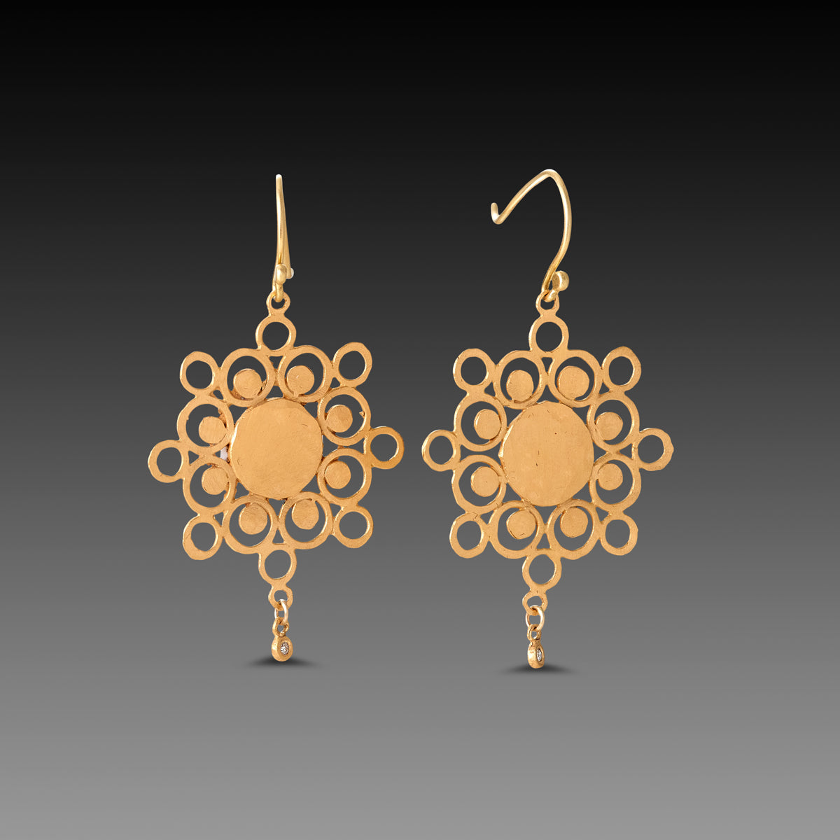 Gold Mandala Earrings