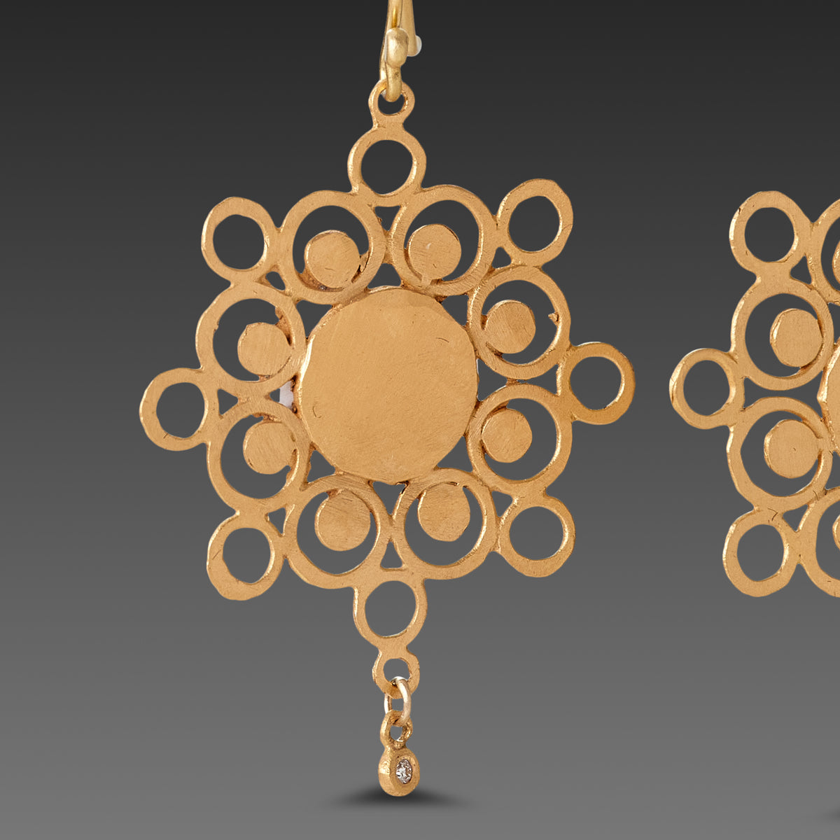 Gold Mandala Earrings